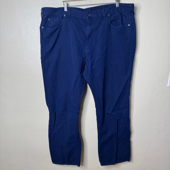 Ralph Lauren Other - Polo Ralph Lauren Pants Men's 46B 32 Navy Blue Linen Cotton Blend Pockets Casual
